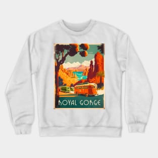 Royal Gorge Arkansas Vintage Travel Art Poster Crewneck Sweatshirt